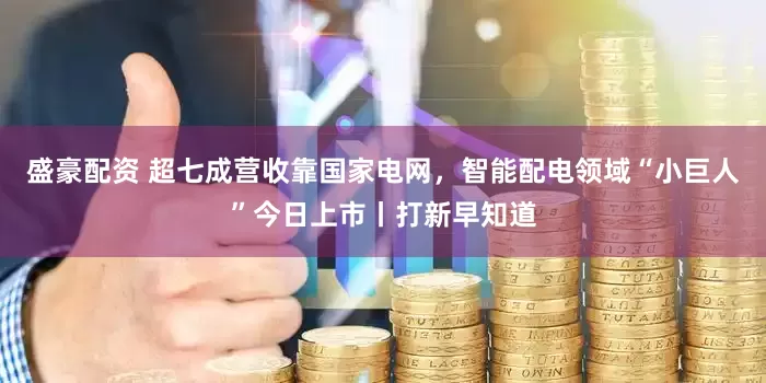 盛豪配资 超七成营收靠国家电网，智能配电领域“小巨人”今日上市丨打新早知道